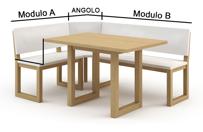 dimensioni panca e tavolo